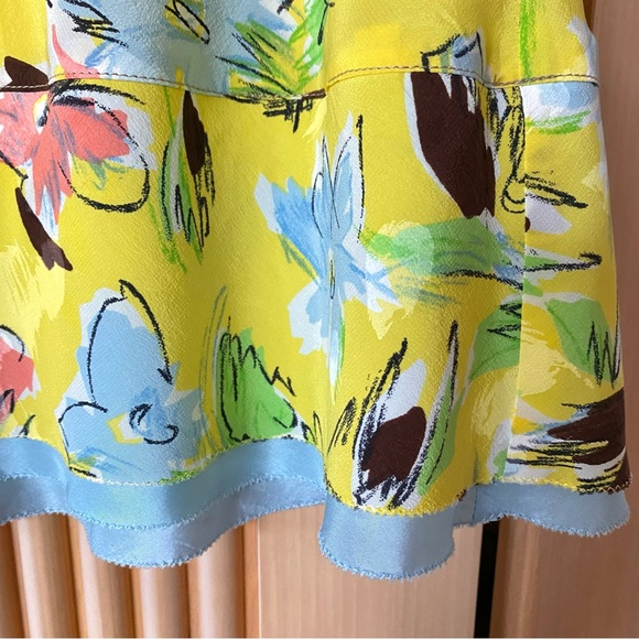 Vintage Philosophy di Alberta Ferretti silk midi skirt abstract florals - Picture 8 of 8